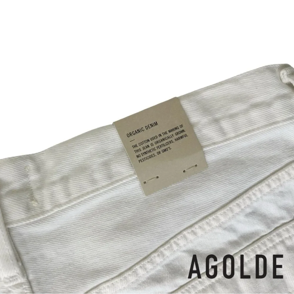 AGOLDE **NWT** Cooper High-Rise Denim Cargo Pants in Milkshake White - Picture 11 of 13